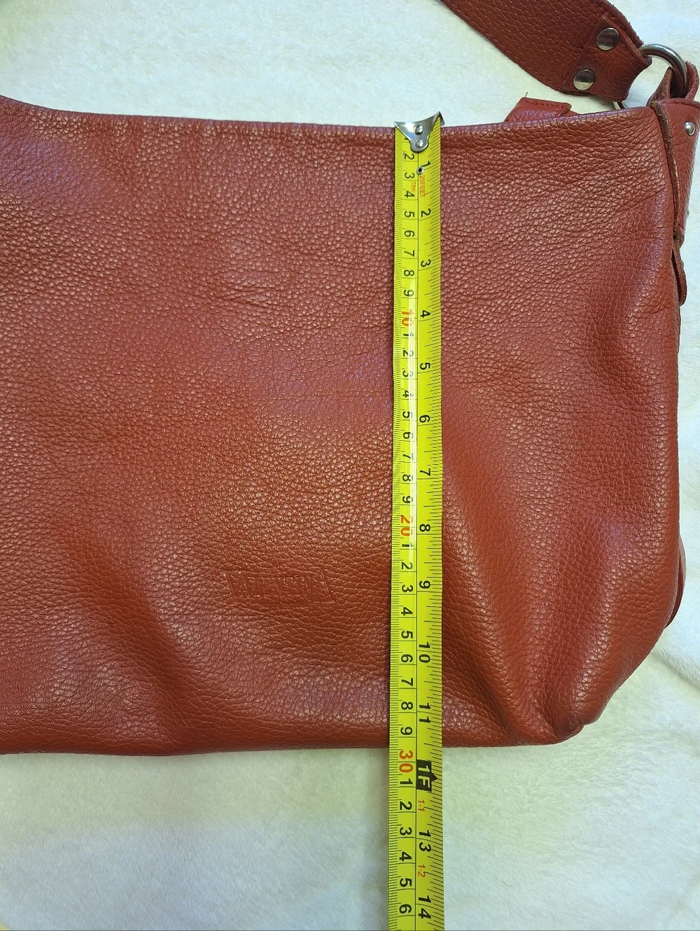 Valentina Italy Pebbled Leather Hobo Shoulder Bag 🇮🇹 Brick Red | Made in Italy